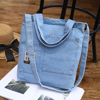Wholesale Denim Ripped Tote Bag